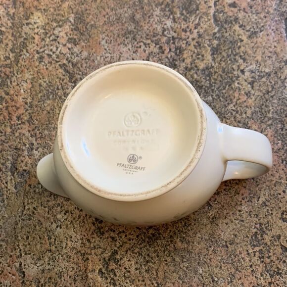 Pfaltzgraff Copyright USA Stamped Tea Rose Sauce Gravy Boat Pouring Stoneware - Picture 5 of 6